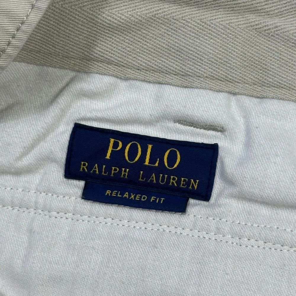 Polo Ralph Lauren Military Cargo Shorts Mens 40 Beige Relaxed Fit 10